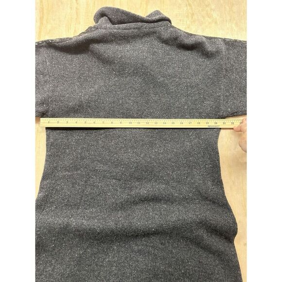 Soft Surroundings Women’s 100% Merino Wool Gray Long Sweater Sz M Sequin Trim - Picture 7 of 7